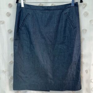 LOFT Women’s Navy Denim Pencil Skirt Size 8